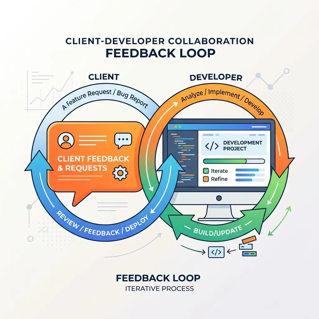 A conceptual illustration of a feedback loop